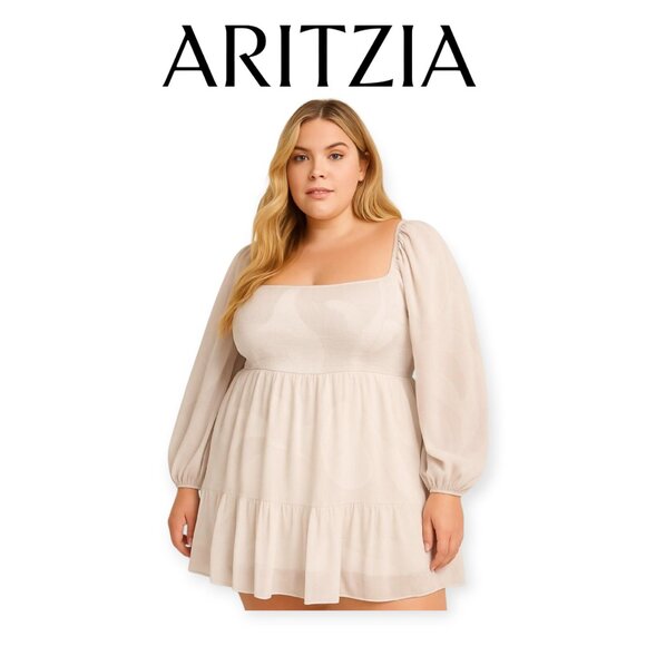 Aritzia Wilfred Tempest Fairycore Chiffon Mini Dress 2XL - Picture 1 of 11